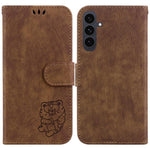 Custodia per telefono in pelle goffrata piccola tigre, For Samsung Galaxy S25 FE 5G, For Samsung Galaxy S25 Edge 5G, For Samsung Galaxy S25 5G, For Samsung Galaxy S25+ 5G
