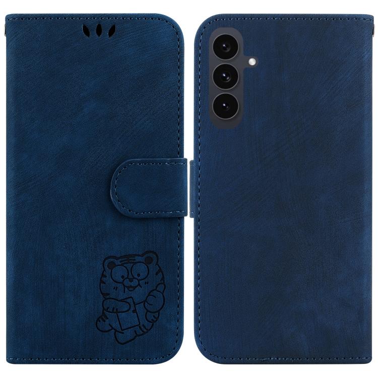 Custodia per telefono in pelle goffrata piccola tigre, For Samsung Galaxy S25 FE 5G, For Samsung Galaxy S25 Edge 5G, For Samsung Galaxy S25 5G, For Samsung Galaxy S25+ 5G