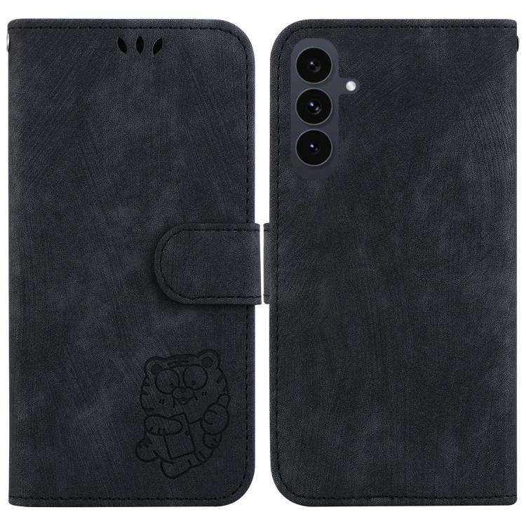 Custodia per telefono in pelle goffrata piccola tigre, For Samsung Galaxy S25 FE 5G, For Samsung Galaxy S25 Edge 5G, For Samsung Galaxy S25 5G, For Samsung Galaxy S25+ 5G