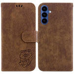Custodia per telefono in pelle goffrata piccola tigre, For Samsung Galaxy S26+ 5G, For Samsung Galaxy S26 Edge 5G, For Samsung Galaxy S26 Ultra 5G, For Samsung Galaxy S26 5G