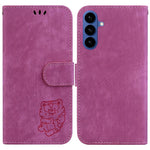 Custodia per telefono in pelle goffrata piccola tigre, For Samsung Galaxy S26+ 5G, For Samsung Galaxy S26 Edge 5G, For Samsung Galaxy S26 Ultra 5G, For Samsung Galaxy S26 5G