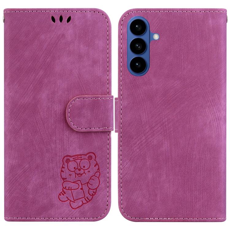 Custodia per telefono in pelle goffrata piccola tigre, For Samsung Galaxy S26+ 5G, For Samsung Galaxy S26 Edge 5G, For Samsung Galaxy S26 Ultra 5G, For Samsung Galaxy S26 5G