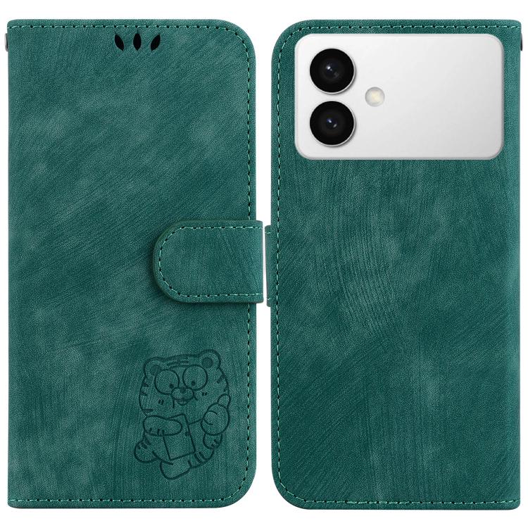 Custodia per telefono in pelle goffrata piccola tigre, For Samsung Galaxy S26+ 5G, For Samsung Galaxy S26 Edge 5G, For Samsung Galaxy S26 Ultra 5G, For Samsung Galaxy S26 5G