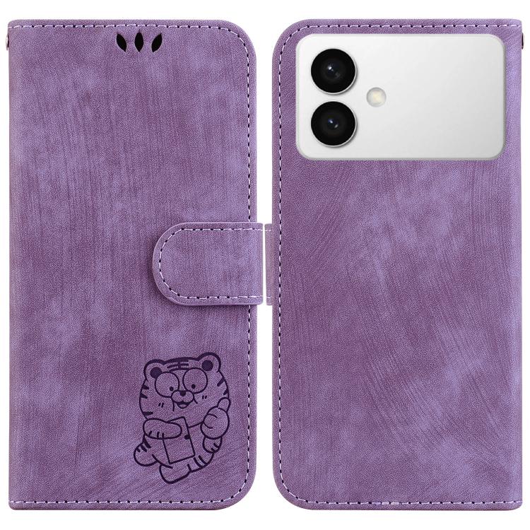 Custodia per telefono in pelle goffrata piccola tigre, For Samsung Galaxy S26+ 5G, For Samsung Galaxy S26 Edge 5G, For Samsung Galaxy S26 Ultra 5G, For Samsung Galaxy S26 5G