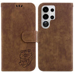 Custodia per telefono in pelle goffrata piccola tigre, For Samsung Galaxy S26+ 5G, For Samsung Galaxy S26 Edge 5G, For Samsung Galaxy S26 Ultra 5G, For Samsung Galaxy S26 5G