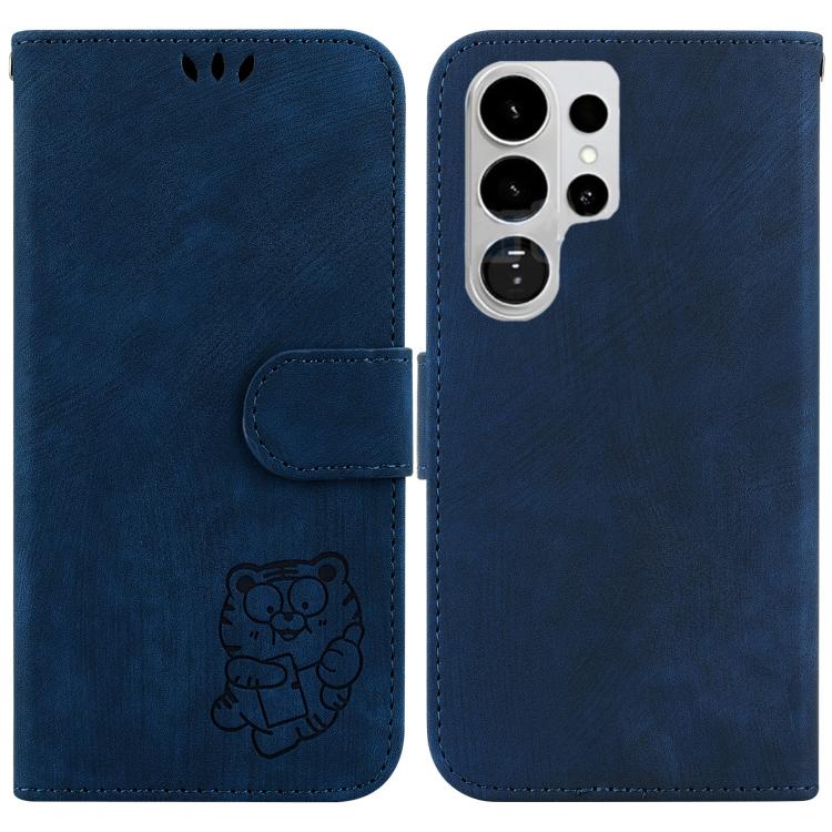 Custodia per telefono in pelle goffrata piccola tigre, For Samsung Galaxy S26+ 5G, For Samsung Galaxy S26 Edge 5G, For Samsung Galaxy S26 Ultra 5G, For Samsung Galaxy S26 5G