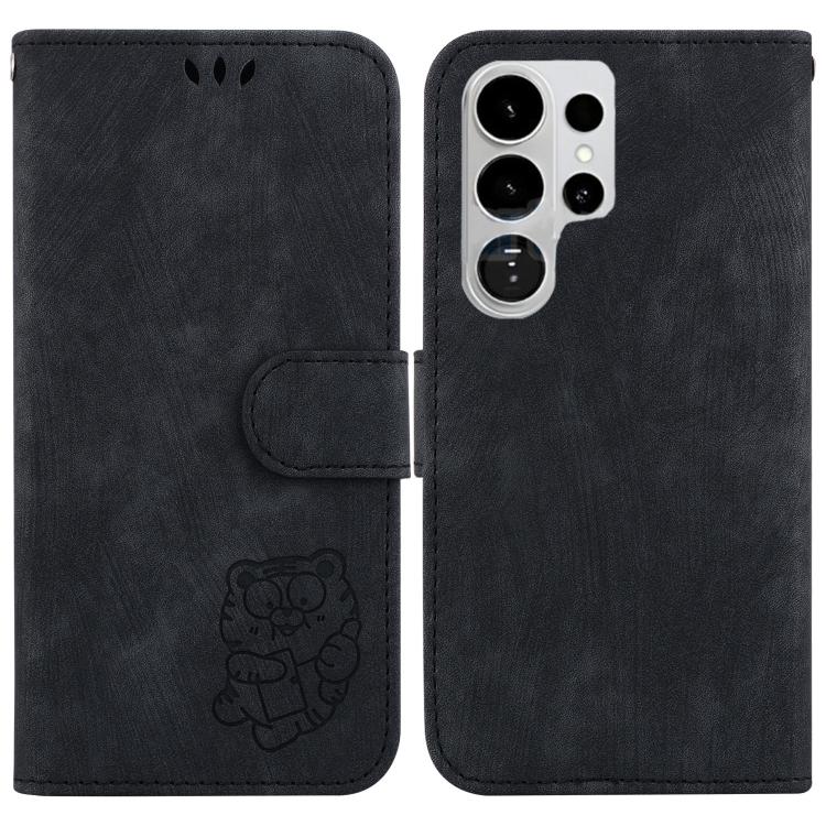 Custodia per telefono in pelle goffrata piccola tigre, For Samsung Galaxy S26+ 5G, For Samsung Galaxy S26 Edge 5G, For Samsung Galaxy S26 Ultra 5G, For Samsung Galaxy S26 5G