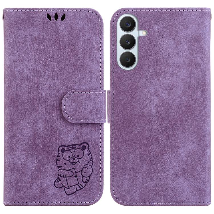 Custodia per telefono in pelle goffrata piccola tigre, For Samsung Galaxy S26+ 5G, For Samsung Galaxy S26 Edge 5G, For Samsung Galaxy S26 Ultra 5G, For Samsung Galaxy S26 5G