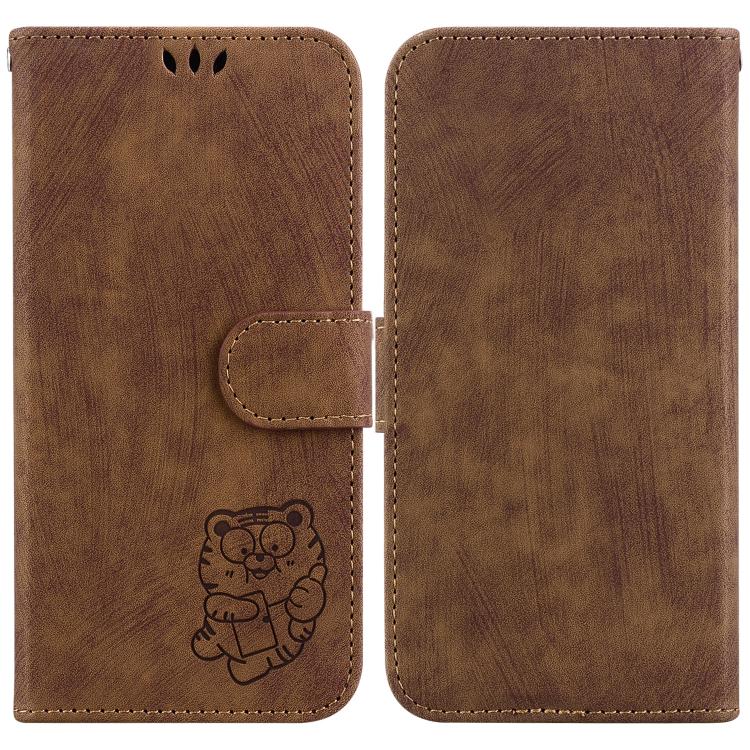 Custodia per telefono in pelle goffrata piccola tigre, For Samsung Galaxy S26+ 5G, For Samsung Galaxy S26 Edge 5G, For Samsung Galaxy S26 Ultra 5G, For Samsung Galaxy S26 5G