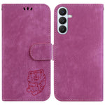 Custodia per telefono in pelle goffrata piccola tigre, For Samsung Galaxy S26+ 5G, For Samsung Galaxy S26 Edge 5G, For Samsung Galaxy S26 Ultra 5G, For Samsung Galaxy S26 5G