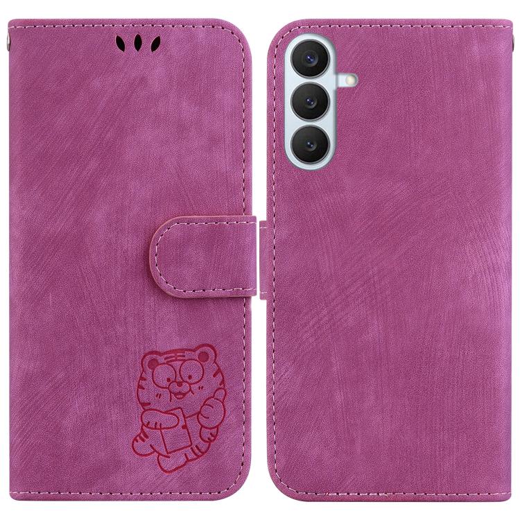 Custodia per telefono in pelle goffrata piccola tigre, For Samsung Galaxy S26+ 5G, For Samsung Galaxy S26 Edge 5G, For Samsung Galaxy S26 Ultra 5G, For Samsung Galaxy S26 5G