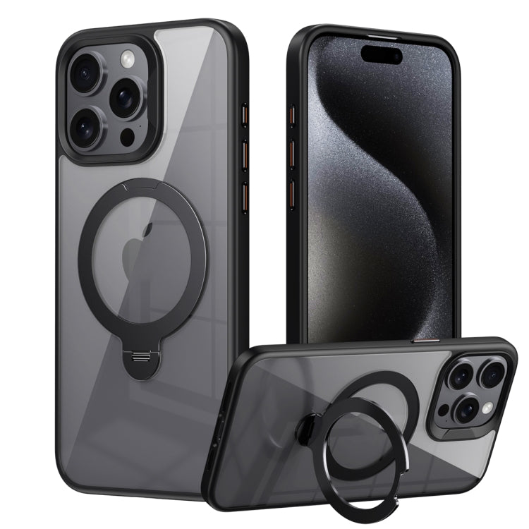 Custodia per telefono trasparente con supporto ad anello magnetico rotante MagSafe, For iPhone 16 Pro Max, For iPhone 16 Pro, For iPhone 16 Plus, For iPhone 16, For iPhone 15 Pro Max, For iPhone 15 Pro