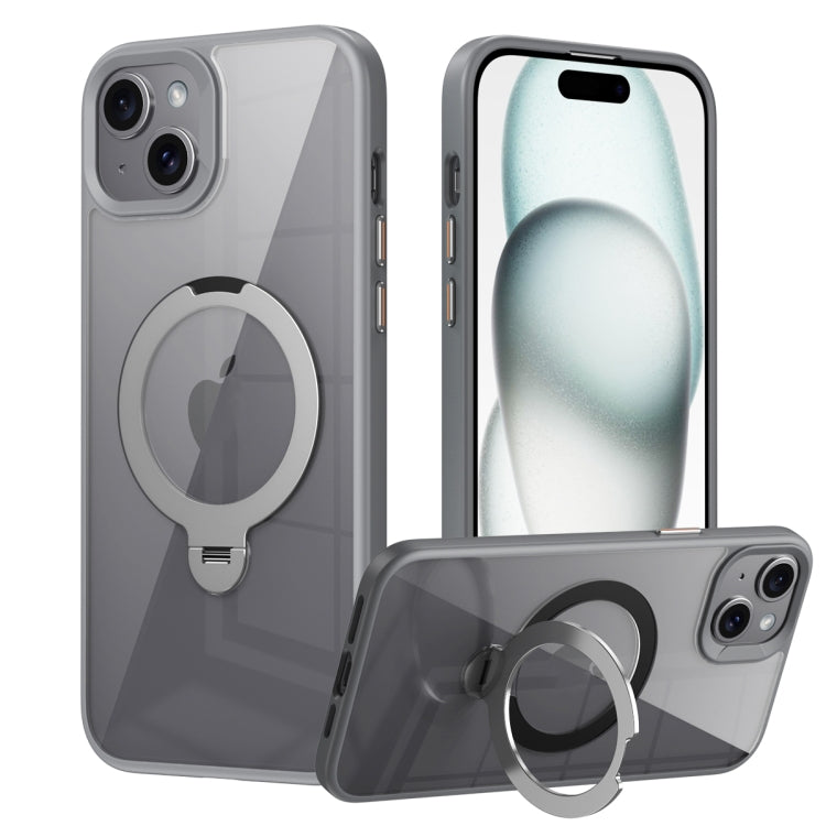 Custodia per telefono trasparente con supporto ad anello magnetico rotante MagSafe, For iPhone 15 Plus, For iPhone 15, For iPhone 14 Plus, For iPhone 14, For iPhone 14 Pro, For iPhone 14 Pro Max