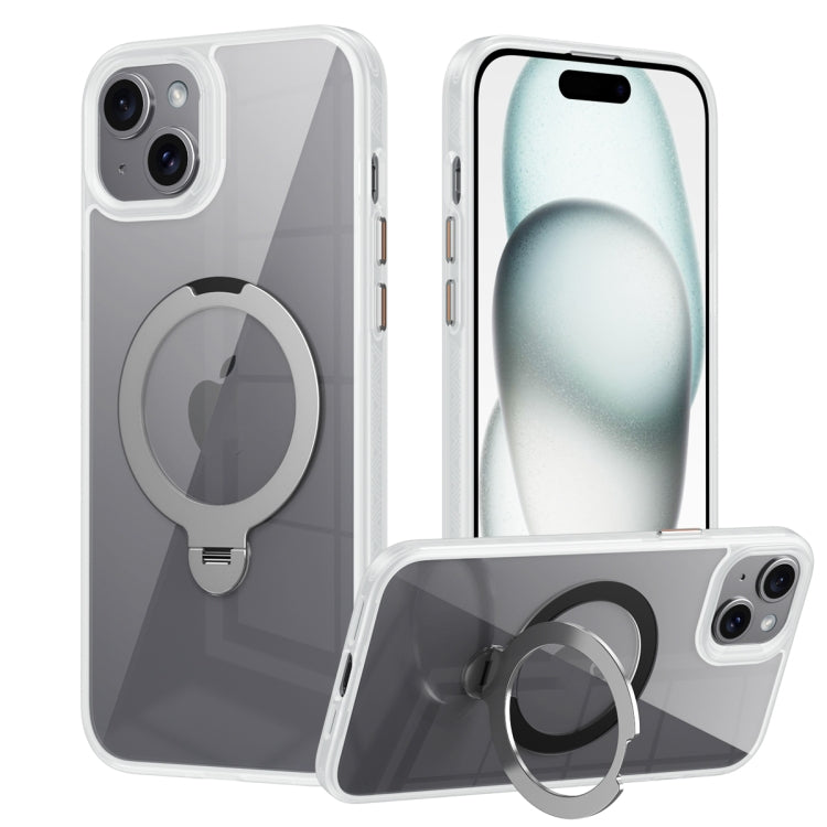 Custodia per telefono trasparente con supporto ad anello magnetico rotante MagSafe, For iPhone 15 Plus, For iPhone 15, For iPhone 14 Plus, For iPhone 14, For iPhone 14 Pro, For iPhone 14 Pro Max