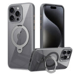Custodia per telefono trasparente con supporto ad anello magnetico rotante MagSafe, For iPhone 15 Plus, For iPhone 15, For iPhone 14 Plus, For iPhone 14, For iPhone 14 Pro, For iPhone 14 Pro Max