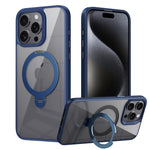 Custodia per telefono trasparente con supporto ad anello magnetico rotante MagSafe, For iPhone 15 Plus, For iPhone 15, For iPhone 14 Plus, For iPhone 14, For iPhone 14 Pro, For iPhone 14 Pro Max