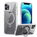 Custodia per telefono trasparente con supporto ad anello magnetico rotante MagSafe, For iPhone 13 Pro Max, For iPhone 13 Pro, For iPhone 13, For iPhone 12 / 12 Pro, For iPhone 12 Pro Max