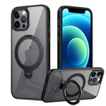 Custodia per telefono trasparente con supporto ad anello magnetico rotante MagSafe, For iPhone 13 Pro Max, For iPhone 13 Pro, For iPhone 13, For iPhone 12 / 12 Pro, For iPhone 12 Pro Max
