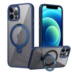 Custodia per telefono trasparente con supporto ad anello magnetico rotante MagSafe, For iPhone 13 Pro Max, For iPhone 13 Pro, For iPhone 13, For iPhone 12 / 12 Pro, For iPhone 12 Pro Max