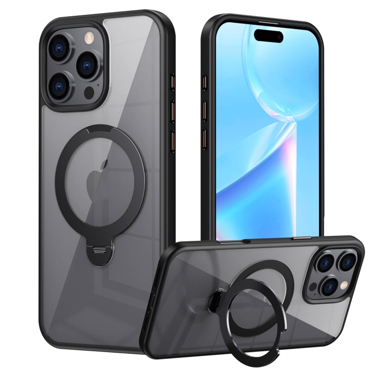 Custodia per telefono trasparente con supporto ad anello magnetico rotante MagSafe, For iPhone 16 Pro Max, For iPhone 16 Pro, For iPhone 16 Plus, For iPhone 16, For iPhone 15 Pro Max, For iPhone 15 Pro