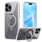 Custodia per telefono trasparente con supporto ad anello magnetico rotante MagSafe, For iPhone 16 Pro Max, For iPhone 16 Pro, For iPhone 16 Plus, For iPhone 16, For iPhone 15 Pro Max, For iPhone 15 Pro