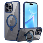 Custodia per telefono trasparente con supporto ad anello magnetico rotante MagSafe, For iPhone 16 Pro Max, For iPhone 16 Pro, For iPhone 16 Plus, For iPhone 16, For iPhone 15 Pro Max, For iPhone 15 Pro