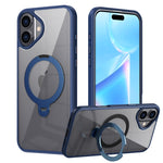Custodia per telefono trasparente con supporto ad anello magnetico rotante MagSafe, For iPhone 16 Pro Max, For iPhone 16 Pro, For iPhone 16 Plus, For iPhone 16, For iPhone 15 Pro Max, For iPhone 15 Pro