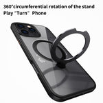 Custodia per telefono trasparente con supporto ad anello magnetico rotante MagSafe, For iPhone 15 Plus, For iPhone 15, For iPhone 14 Plus, For iPhone 14, For iPhone 14 Pro, For iPhone 14 Pro Max