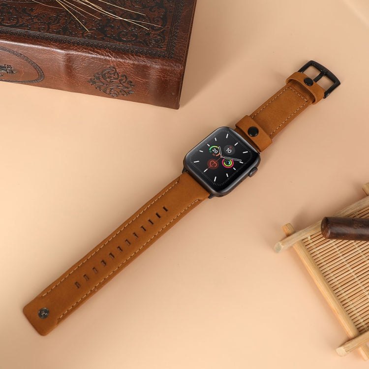 Cinturino di ricambio per cinturino in vera pelle, For Apple Watch 5 & 4 40mm / 3 & 2 & 1 38mm, For Apple Watch 5 & 4 44mm / 3 & 2 & 1 42mm