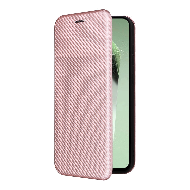 Custodia per cellulare in pelle con texture in fibra di carbonio, For Samsung Galaxy S24 FE 5G