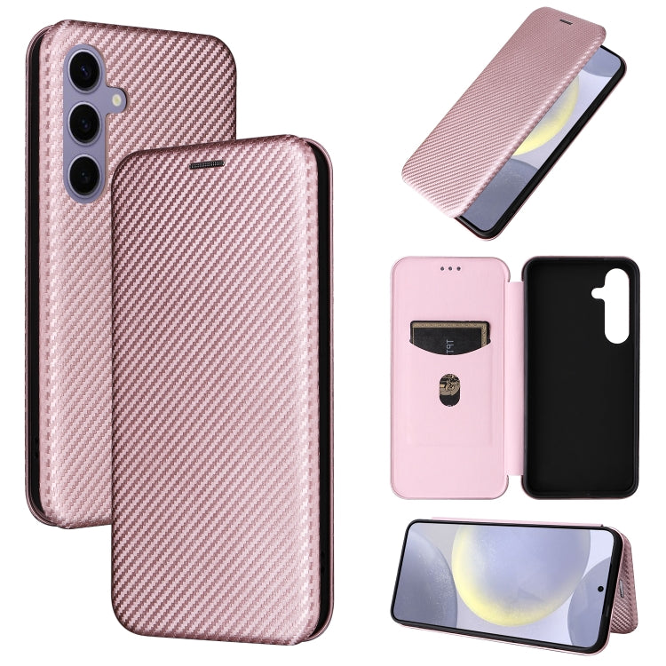 Custodia per cellulare in pelle con texture in fibra di carbonio, For Samsung Galaxy S26 5G, For Samsung Galaxy S25 FE 5G, For Samsung Galaxy S25 Edge 5G, For Samsung Galaxy S25 5G