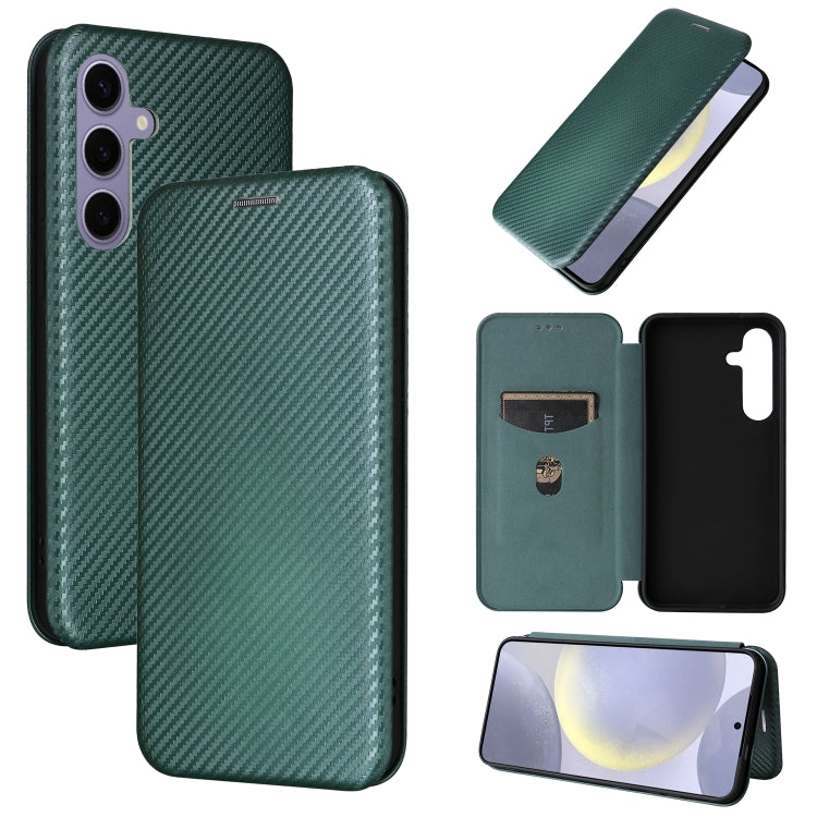 Custodia per cellulare in pelle con texture in fibra di carbonio, For Samsung Galaxy S26 5G, For Samsung Galaxy S25 FE 5G, For Samsung Galaxy S25 Edge 5G, For Samsung Galaxy S25 5G