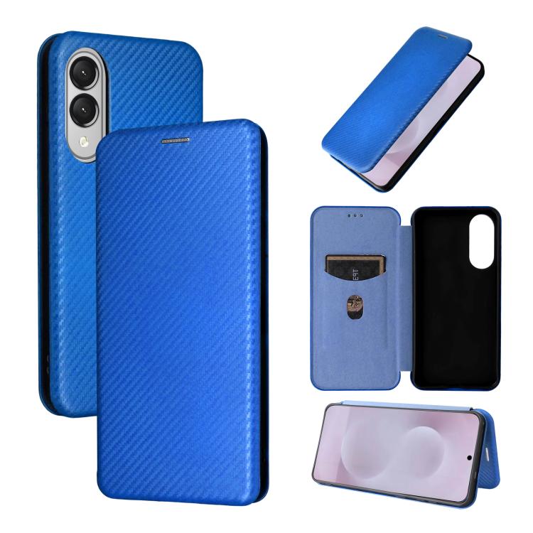 Custodia per cellulare in pelle con texture in fibra di carbonio, For Samsung Galaxy S26 5G, For Samsung Galaxy S25 FE 5G, For Samsung Galaxy S25 Edge 5G, For Samsung Galaxy S25 5G