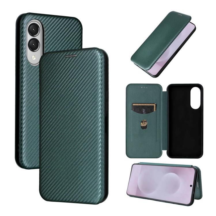 Custodia per cellulare in pelle con texture in fibra di carbonio, For Samsung Galaxy S26 5G, For Samsung Galaxy S25 FE 5G, For Samsung Galaxy S25 Edge 5G, For Samsung Galaxy S25 5G