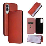 Custodia per cellulare in pelle con texture in fibra di carbonio, For Samsung Galaxy S26 5G, For Samsung Galaxy S25 FE 5G, For Samsung Galaxy S25 Edge 5G, For Samsung Galaxy S25 5G