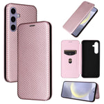 Custodia per cellulare in pelle con texture in fibra di carbonio, For Samsung Galaxy S26 5G, For Samsung Galaxy S25 FE 5G, For Samsung Galaxy S25 Edge 5G, For Samsung Galaxy S25 5G