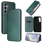 Custodia per cellulare in pelle con texture in fibra di carbonio, For Samsung Galaxy S26 5G, For Samsung Galaxy S25 FE 5G, For Samsung Galaxy S25 Edge 5G, For Samsung Galaxy S25 5G