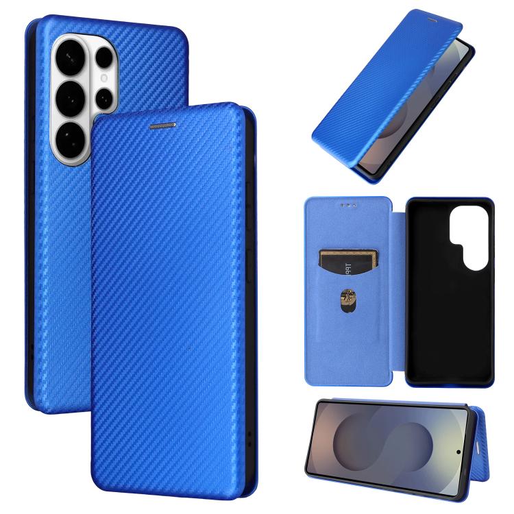 Custodia per cellulare in pelle con texture in fibra di carbonio, For Galaxy S26 FE 5G, For Samsung Galaxy S26+ 5G, For Samsung Galaxy S26 Edge 5G, For Samsung Galaxy S26 Ultra 5G