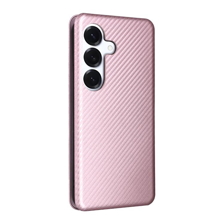 Custodia per cellulare in pelle con texture in fibra di carbonio, For Samsung Galaxy S26 5G, For Samsung Galaxy S25 FE 5G, For Samsung Galaxy S25 Edge 5G, For Samsung Galaxy S25 5G