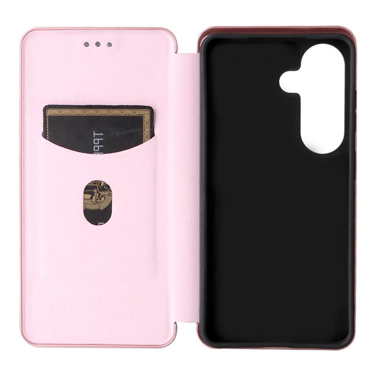 Custodia per cellulare in pelle con texture in fibra di carbonio, For Samsung Galaxy S26 5G, For Samsung Galaxy S25 FE 5G, For Samsung Galaxy S25 Edge 5G, For Samsung Galaxy S25 5G