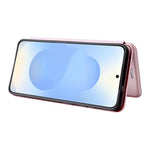 Custodia per cellulare in pelle con texture in fibra di carbonio, For Samsung Galaxy S26 5G, For Samsung Galaxy S25 FE 5G, For Samsung Galaxy S25 Edge 5G, For Samsung Galaxy S25 5G