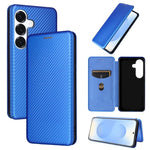 Custodia per cellulare in pelle con texture in fibra di carbonio, For Samsung Galaxy S26 5G, For Samsung Galaxy S25 FE 5G, For Samsung Galaxy S25 Edge 5G, For Samsung Galaxy S25 5G
