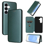 Custodia per cellulare in pelle con texture in fibra di carbonio, For Samsung Galaxy S26 5G, For Samsung Galaxy S25 FE 5G, For Samsung Galaxy S25 Edge 5G, For Samsung Galaxy S25 5G