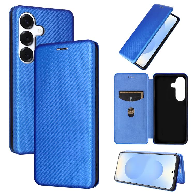 Custodia per cellulare in pelle con texture in fibra di carbonio, For Galaxy S26 FE 5G, For Samsung Galaxy S26+ 5G, For Samsung Galaxy S26 Edge 5G, For Samsung Galaxy S26 Ultra 5G