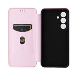 Custodia per cellulare in pelle con texture in fibra di carbonio, For Galaxy S26 FE 5G, For Samsung Galaxy S26+ 5G, For Samsung Galaxy S26 Edge 5G, For Samsung Galaxy S26 Ultra 5G