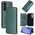 Custodia per cellulare in pelle con texture in fibra di carbonio, For Galaxy S26 FE 5G, For Samsung Galaxy S26+ 5G, For Samsung Galaxy S26 Edge 5G, For Samsung Galaxy S26 Ultra 5G