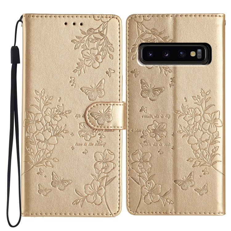 Custodia per cellulare in pelle con farfalle e fiori, For Samsung Galaxy S10+, For Samsung Galaxy S10