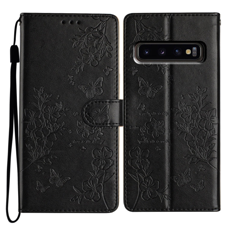 Custodia per cellulare in pelle con farfalle e fiori, For Samsung Galaxy S10+, For Samsung Galaxy S10