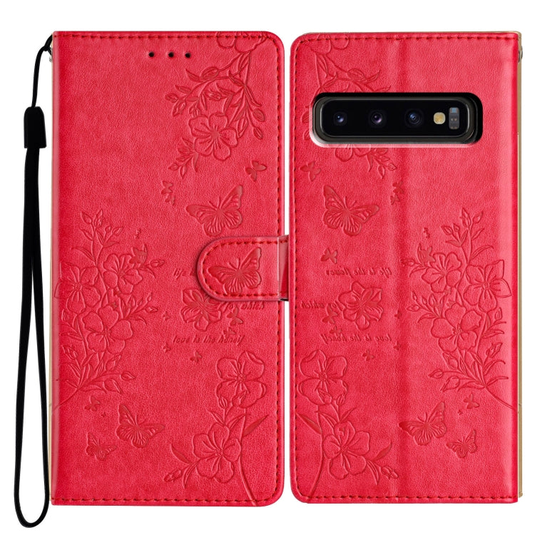 Custodia per cellulare in pelle con farfalle e fiori, For Samsung Galaxy S10+, For Samsung Galaxy S10