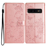 Custodia per cellulare in pelle con farfalle e fiori, For Samsung Galaxy S10+, For Samsung Galaxy S10
